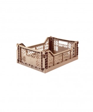 Folding Crates Midi - Warm Taupe